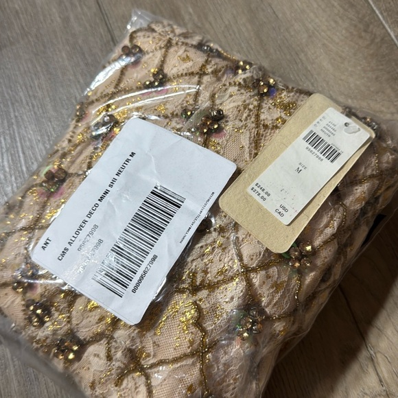 NWT! Anthropologie Let Me Be Crystal-Embellished Mini Shift Dress - Multiple ⚫️🍬 - Picture 13 of 13